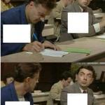 Mr. Bean copy meme