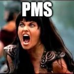 pms | PMS | image tagged in xena/gabby meme,pms,funny meme | made w/ Imgflip meme maker