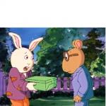 ARTHUR AND BUSTER WITH BOX