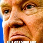 racist donald trump | IT IS A TALE TOLD BY AN IDIOT; FULL OF SOUND AND FURY, SIGNIFYING NOTHING | image tagged in racist donald trump | made w/ Imgflip meme maker