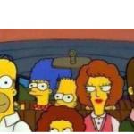 simpsons in the car