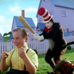 cat in the hat with a bat