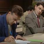 Mr Bean exam cheating meme