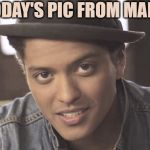 Bruno Mars | TODAY'S PIC FROM MARS | image tagged in bruno mars | made w/ Imgflip meme maker