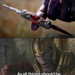 Thanos Perfectly Balanced Meme Template