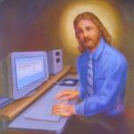 Jesus on computer