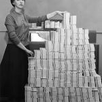 Stacks of punch cards