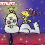 xmas in july snoopy | Time to prepare... | image tagged in xmas in july snoopy | made w/ Imgflip meme maker