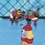 Spongebob ice hockey