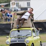 Mr. Bean on the car