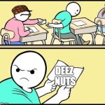 Insulting Paper | DEEZ NUTS | image tagged in insulting paper,scumbag | made w/ Imgflip meme maker