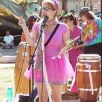 Kirsten Sinema at anti-miltary rally meme