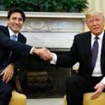 Trump/Trudeau shaking hands