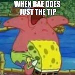 When Bae doing it right | WHEN BAE DOES JUST THE TIP | image tagged in when bae doing it right | made w/ Imgflip meme maker