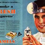 Ciggarette smoking vintage ad