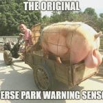 Big Pig Balls | THE ORIGINAL; REVERSE PARK WARNING SENSORS | image tagged in big pig balls | made w/ Imgflip meme maker