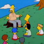 Simpsons grandpa with kids