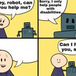 Disabled robot meme