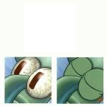 Squidward goes back to sleep meme