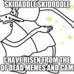 Skidaddle skidoodle | SKIDADDLE SKIDOODLE; I HAVE RISEN FROM THE PLACE OF DEAD MEMES AND CAME BACK | image tagged in skidaddle skidoodle | made w/ Imgflip meme maker