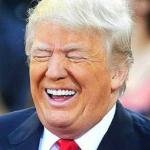 Donald Trump laughing