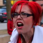 Angry feminist red