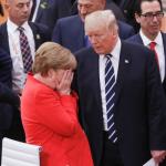 Trump Merkel Facepalm