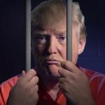 Trump jail bars steel wall meme