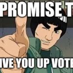 guy sensei | I PROMISE TO; GIVE YOU UP VOTES | image tagged in guy sensei | made w/ Imgflip meme maker