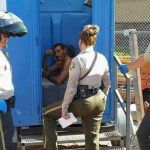 porta potty | HOW CRAPPY DOES YOUR CRIMINAL HISTORY HAVE TO BE; IF YOU'RE WILLING TO CRAWL INTO A PORTA POTTY TO HIDE FROM THE POLICE | image tagged in porta potty | made w/ Imgflip meme maker