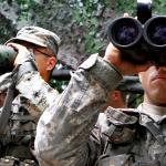 Military Using Binoculars