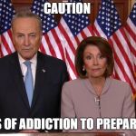 Chuck and Nancy | CAUTION; EFFECTS OF ADDICTION TO PREPARATION H | image tagged in chuck and nancy | made w/ Imgflip meme maker