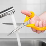 cutting water with scissors