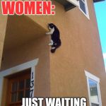Cat Attack | SCORPIO WOMEN:; JUST WAITING FOR MY CRUSH | image tagged in cat attack | made w/ Imgflip meme maker