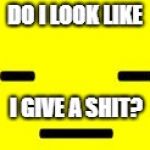 undertale meme | DO I LOOK LIKE; I GIVE A SHIT? | image tagged in undertale meme | made w/ Imgflip meme maker