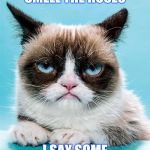 Grumpy Cat | STOP AND SMELL THE ROSES; I SAY SOME ON THE FREEWAY | image tagged in grumpy cat | made w/ Imgflip meme maker