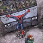 Spidey Stopping Bus