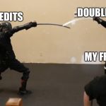 Sparring | DOUBLE MAJOR; 18 CREDITS; MY FREE TIME | image tagged in sparring | made w/ Imgflip meme maker