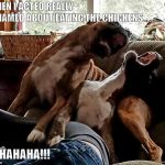 Dog Jokes | ...THEN I ACTED REALLY  ASHAMED ABOUT EATING THE CHICKENS... HAHAHAHA!!! | image tagged in dog jokes | made w/ Imgflip meme maker