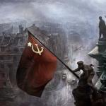 Soviet Flag on Reichstag meme