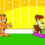 Garfield being ignored by Odie meme