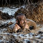 wading through mud