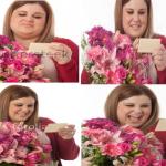 Flowers with card meme