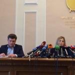 Natalia Poklonskaya Behind Microphones