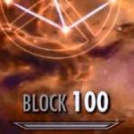 Skyrim Block 100 meme