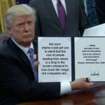 Donald Trump Signs Bill meme