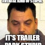 Trailer Park | PEKALA: IT'S NOT YOU'RE AVERAGE KIND OF STUPID, IT'S TRAILER PARK STUPID | image tagged in trailer park | made w/ Imgflip meme maker