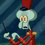 Squidward's Face During Sweet Victory