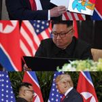 Trump Kim handshake | image tagged in trump kim handshake | made w/ Imgflip meme maker