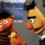 Ernie and Bert discuss Rubber Duckie meme
